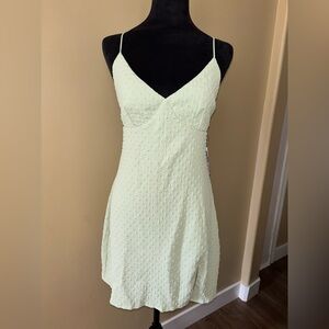 The Sweet collective mint Green Textured Open back mini Dress